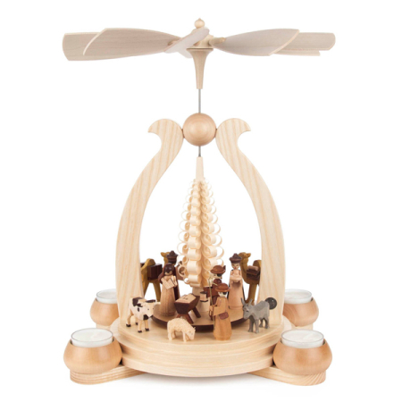 Nativity Christmas Pyramid with Tealights