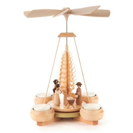 Nativity Pyramid with Tealights