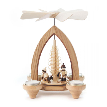Natural Table Pyramid with Sledders