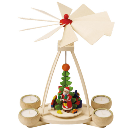 Tealight Pyramid with Santa Claus