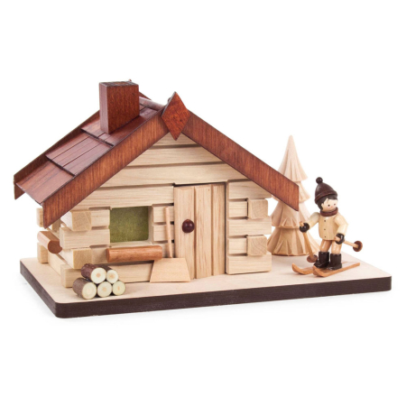 Smoking House with Skier