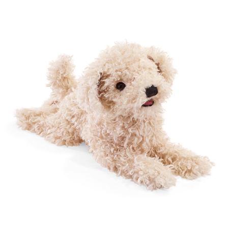 White Poodle Puppy Hand Puppet (Folkmanis)