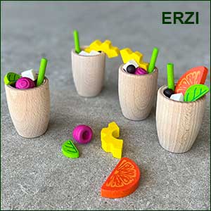 Wood pretend food from Erzi of Germany“ title=