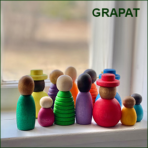 Grapat sorting and stacking toys and mandala pieces including Wild Wild