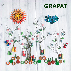 Grapat play sets and mandalas for open-ended play