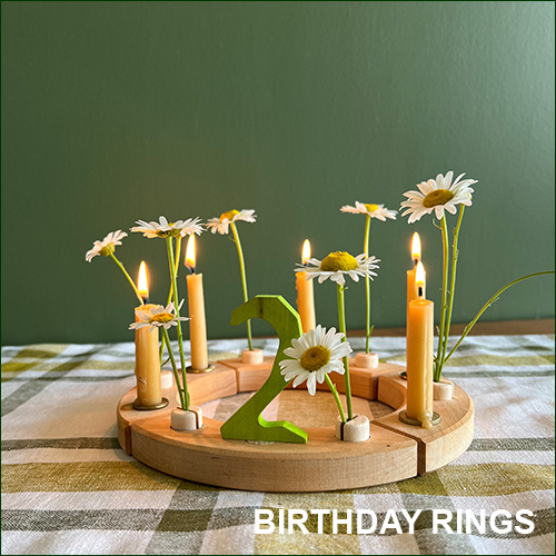 Waldorf birthday and celebration rings and ornaments from Grimm's