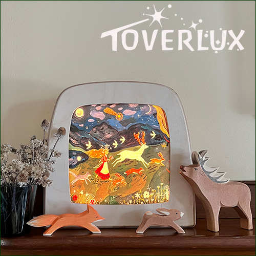 Toverlux magic lamp and lantern with fairy tale silhouettes at The Wooden Wagon