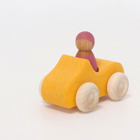 Small Convertible Car Yellow (Grimms)