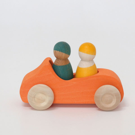 Large Convertible Car Orange (Grimms)