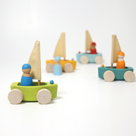 Set of 4 Little Land Yachts (Grimm's)
