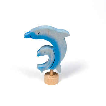Dolphin with Baby Ornament for Birthday Ring
