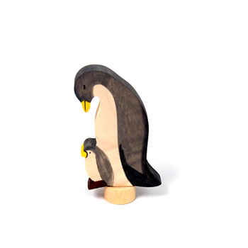 Penguin with Baby Ornament for Birthday Ring