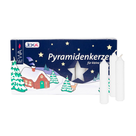 Pyramid Candles White 1.5 cm X 7 cm